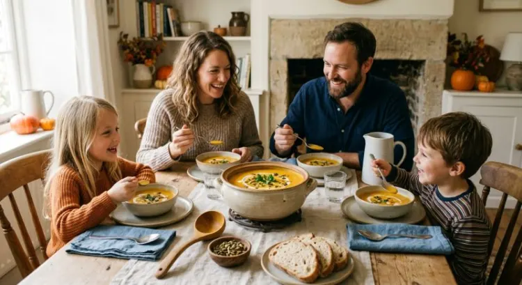 Soupes et veloutés d'automne : 10 recettes que les enfants mangent vraiment (même avec des légumes verts)